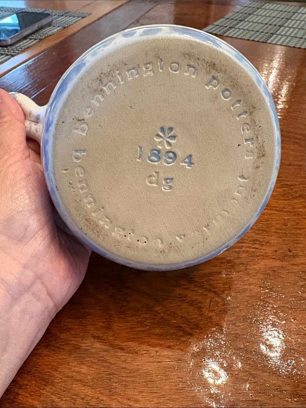 Bennington Potters 2pc Loop Handle Bistro Bowl Blue EUC - Picture 2 of 8